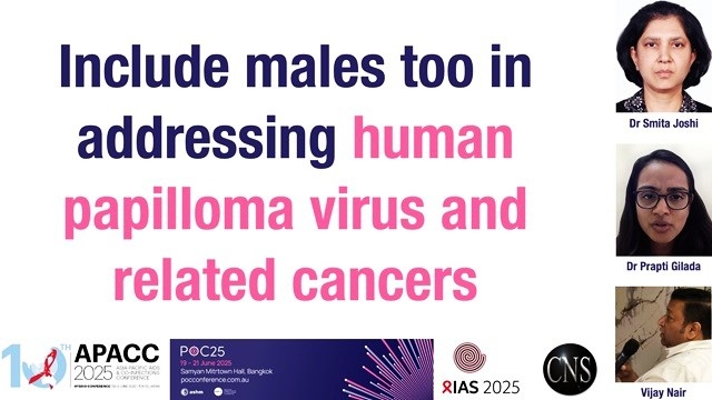 Include males too in addressing human papilloma virus and related cancers