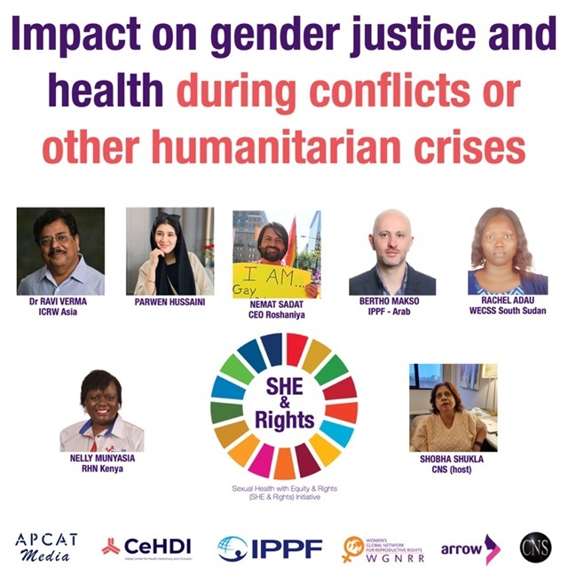 Conflicts and crises intensify the need for gender equality and health equity