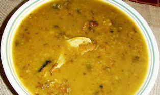 Moong Daal with Fish Head    